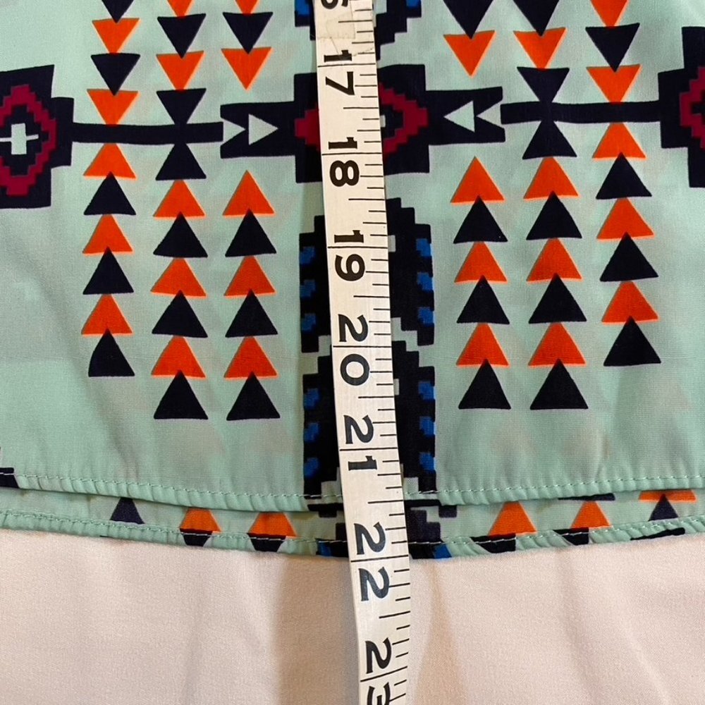Pretty Mint Western print Moa Moa Girls Long sleeve top Size Medium - Picture 4 of 6